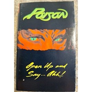 Vintage Cassette Tape POISON Open Up and Say...Ahh! (1988) With Rare Band Photos